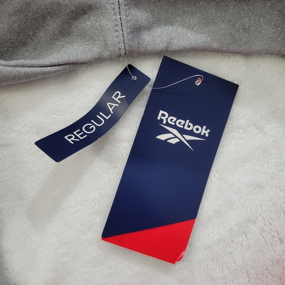 Reebok Sleet Hoodie in Heather Grey/Black Men's Size S - Picture 4 of 5
